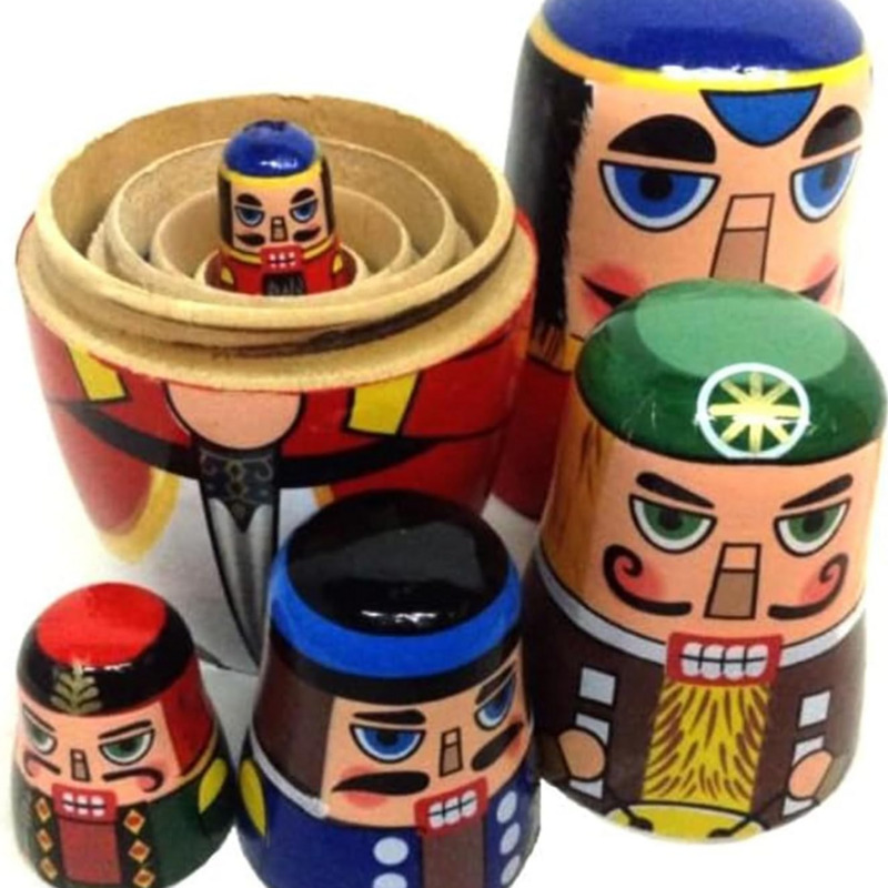 Nutcracker Figurine - 5 szt. Rosyjskich Dziadków do Orzechów