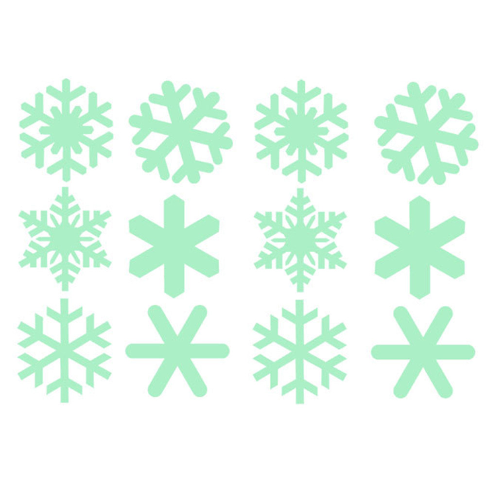 Snowflake Window Decal - 1 zestaw świecących naklejek ściennych w