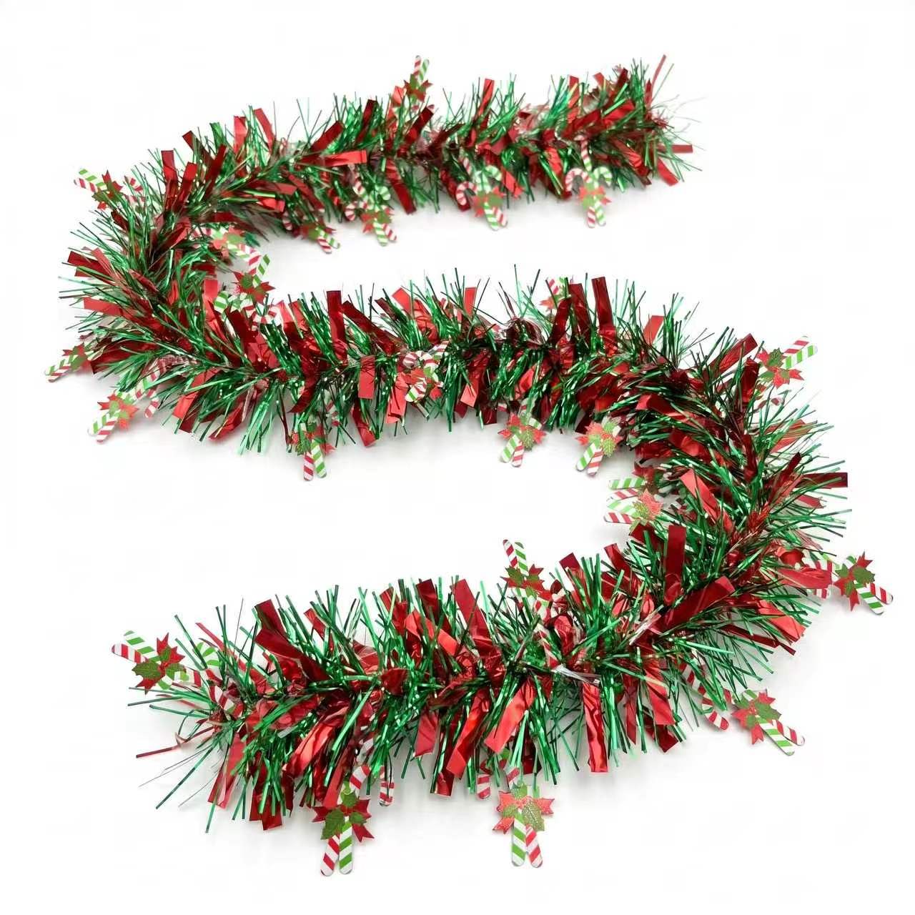 Tinsel Garland Decoration - 2M Świąteczna girlanda z lamety, opalizująca