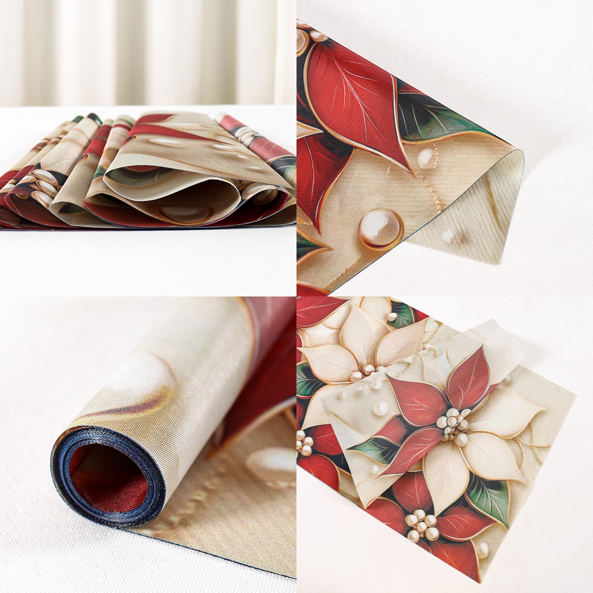 Obrus na stół z motywem kwiato – Christmas Table Runner recenzja i cena