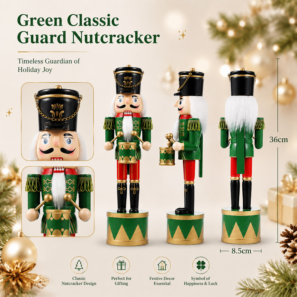 36CM Świąteczny Dziadek do Orz – Nutcracker Figurine recenzja i cena