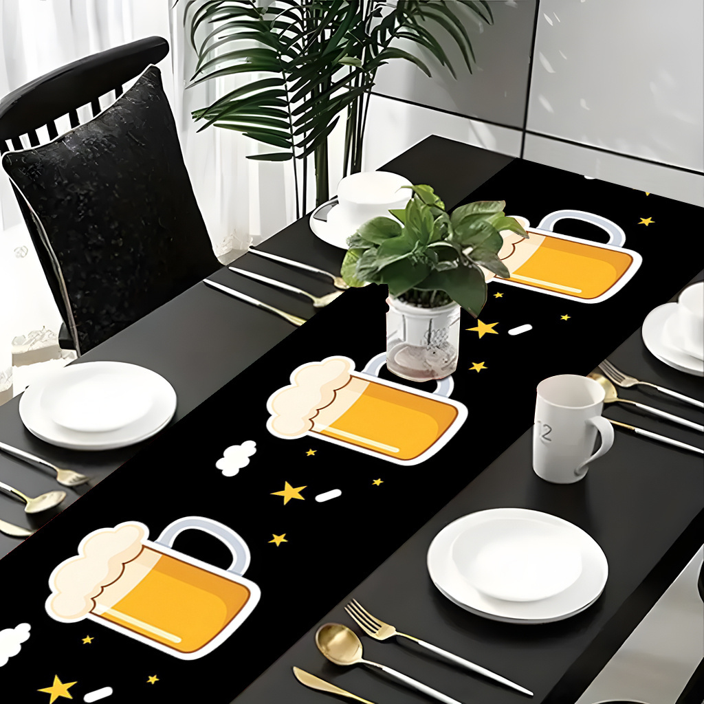 1 szt. Płaski, drukowany bieżn – Christmas Table Runner recenzja i cena